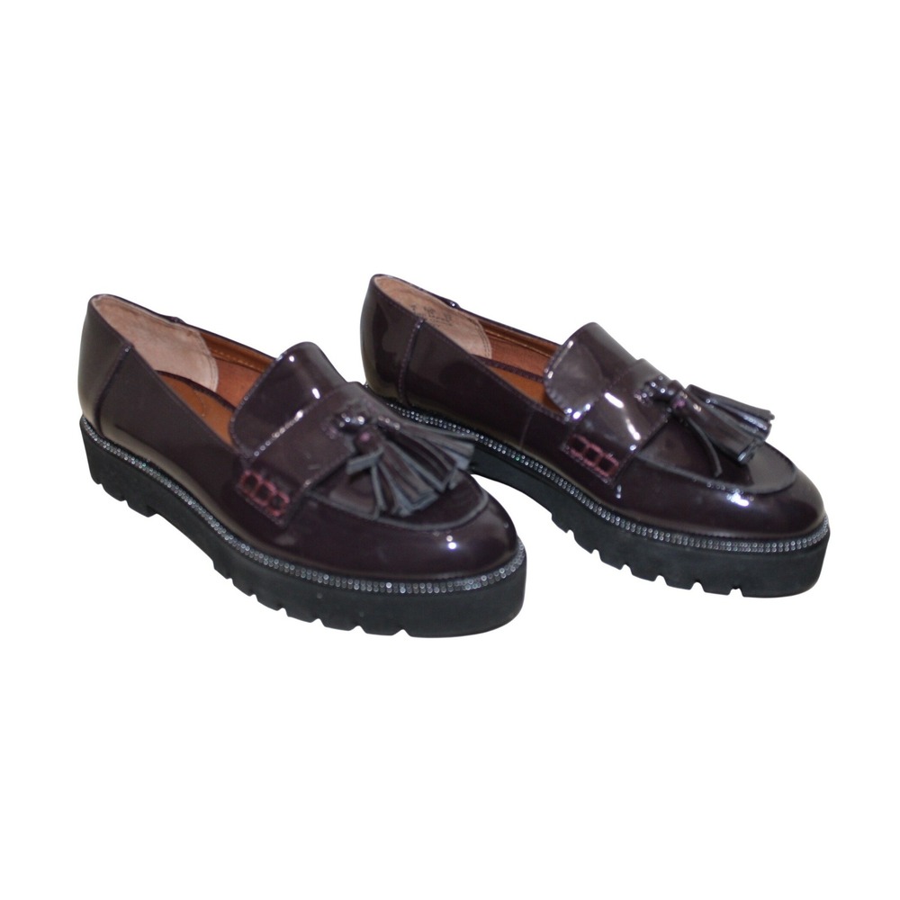 Franco Sarto Brody Lug Sole with Tassel Loafer Women 6M Burgundy